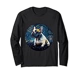 Merle Frenchie Bouledogue français Nuit étoilée Van Gogh Coloré Manche Longue