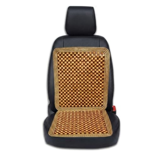 Wooden Beaded Car Seat Cover Cooling Car Seat Cover Natural Double Strung Massage Cushion Comfortable Beaded Seat Covers for Cars Home and Office Car Seat Beads for Driving
