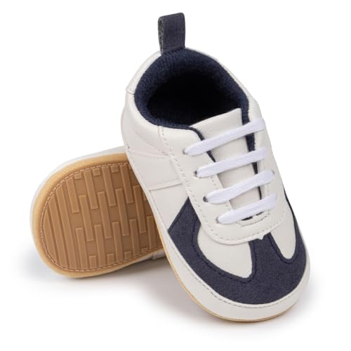 Image of Meckior Infant Baby Girls Boys Canvas Shoes Soft Sole Toddler Slip On Newborn Crib Moccasins Casual Sneaker Austin Boy's Flat Lazy Loafers First Walkers Skate Shoe