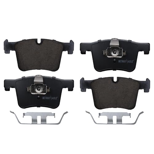 Image of Detroit Axle - Front Brake Kit for 228i 230i 320i 328d 328i 330i 428i 430i xDrive Drilled and Slotted Disc Brake Rotors Premium Ceramic Brakes Pads Replacement : 12.28 inch inch Rotor