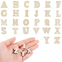 104 Pcs Wooden Letters for Crafts, 1/2 Inch Small A-Z Wooden Letters Mini Unfinished Wood Alphabet for DIY Painting Arts Kids Spelling Learning Wall Embellishment Decor