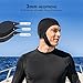 Dizokizo Neoprene Diving Hood for Men Women, Thermal Wetsuit Hood Swim Cap with Chin Straps, 3mm Diving Headgear Surfing Head Cover for Water Sports Scuba Snorkeling Kayaking Sailing (XL)