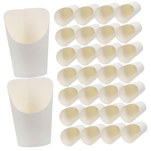 FIXOSHEE 50 piezas Unidades Vasos Desechables para Snacks Multiusos Soporte Pequeño para Patatas Fritas y Aperitivos Envases Prácticos para Fiestas y Restaurantes