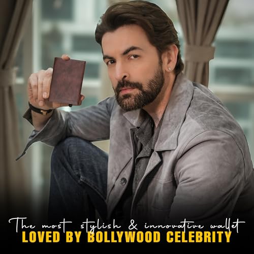 Image of The Wallet Store Men Aluminium Defender Rfid Protected Wallet Cardholder | Pop-Up Card Holder | Scan Proof | Case | Up To 8 Cards | Credit & Debit Card Holder (Brown)