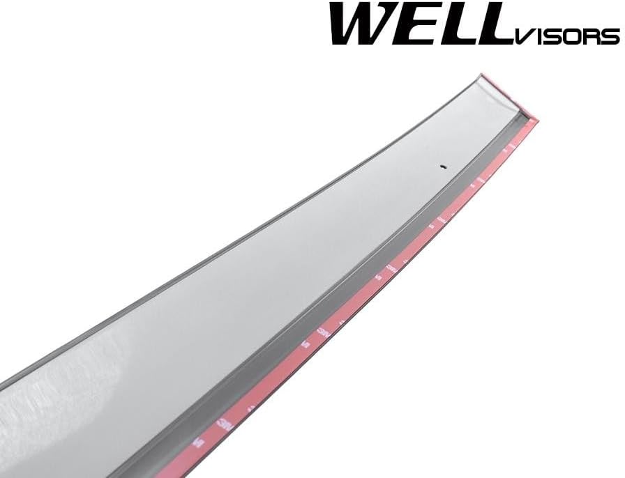 Miniatura 5 de WellVisors Viseras de ventana Deflectores de viento compatibles con Chrysler 2017-2022 Pacifica 2020-2022 Voyager con protectores de lluvia negros