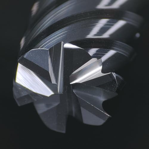 Image of Tools Carbide End Mills,6 Flute Corner Radius Milling Cutter,High Helix Angle for High Hardness Steel Finshing Milling Processing - 1 /4 Shank (1 /8-2.0 inch 1PCS)