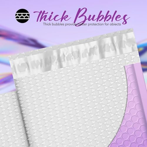 Image of Fuxury Opaque Bubble Mailers 6x10 600 Pack Gradient Purple Padded Envelopes