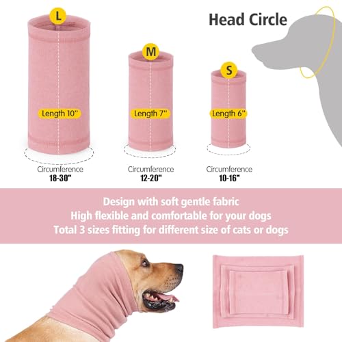 Image of Quiet Ears for Dogs, Keep Calming Reusable Anxiety Relief for Flies, Grooming, Thunderstorms & Fireworks Pail Lilac+Aqua Blue M