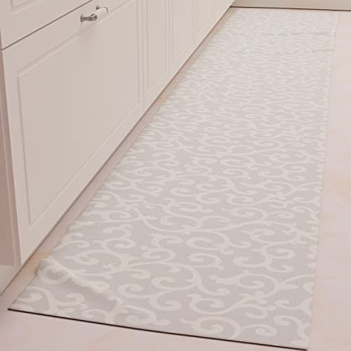 Alfombra de cocina lavable con base antideslizante segura y gran resistencia gris 2