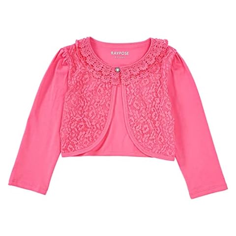 RAYPOSE Little Girls Floral Lace Bolero Cover