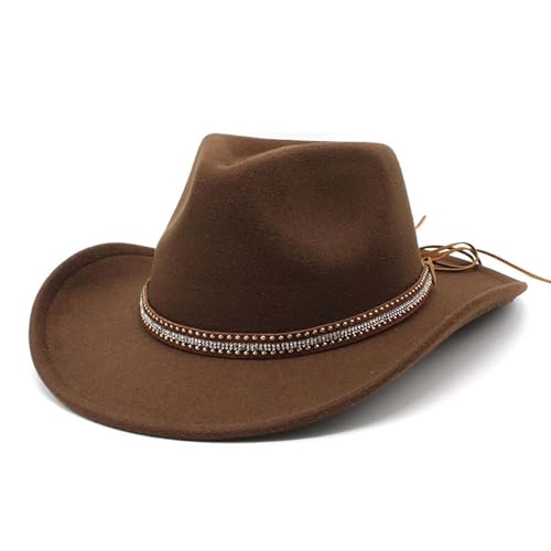 Western Cowboy Hat for Toddler Boys Girls Wide Brim Kids 3-8T Cowgirls Cowboys Felt Fedora Hats