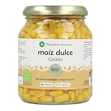 PLANETA HUERTO | Maíz Dulce Ecológico 340g - Producto Orgánico, Sin Gluten, Rico en Fibra y Antioxidantes, Ideal para Celiacos y Veganos