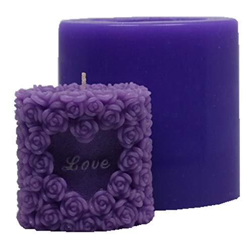 Great Mold Lovely Wedding Art Candle Mold 3D Rose Soap Candle Molds Decorating Silicone Mold for Candle Making