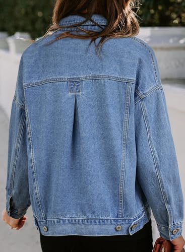 Sidefeel Women's Denim Jackets Casual Long Sleeve 2025 Spring Outfits Zimbaplatinum Jean Jacket2