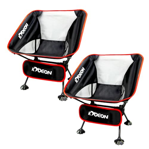 KYOEON Campingstuhl Faltbar, Ultraleichte Camping Stuhl, 150Kg...