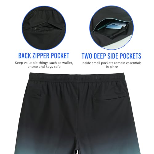 Image of maamgic Mens Workout Shorts 2 in 1 Stretch 5 inch / 7 inch Gym Shorts Running Shorts with Compression Liner Zip Pocket