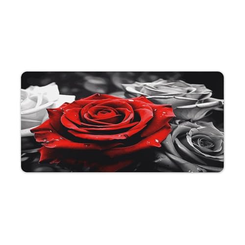 Tapete para escritorio con rosas negro blanco rojo
