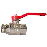 sanicomfort Kugelhahn 21,3 mm (1/2") IG x AG – chrom, voller Durchgang, robuster Hebelgriff, PN25, für Heizung, Sanitär, Industrie & Garten, langlebig & dicht