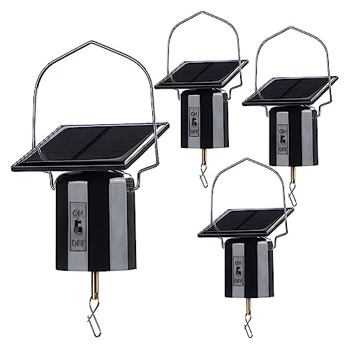 Wisyurt 4Pcs Solar Energy Hanging Rotating Motor Revolving Wind Chime Spinner Motor Kits for Display
