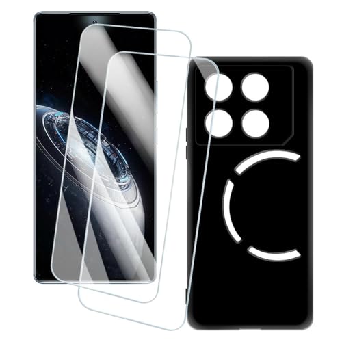 OAGELIM 2�Z�b�g �X�N���[���v���e�N�^�[ + �P�[�X Infinix GT 20 Pro 5G (6.78 �C���`) �Ƃ̌݊������� �A�[�e�B�X�e�B�b�N�J�X�^���v�����g�J�o�[�Ƌ����K���X�t�B���� �X�N���b�`�h�~ (��)