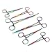 AAProTools Hemo-Set-6 Ultimate Hemostat Set, 6 Piece Rainbow Color Multi Color Hemostat Clamp A+ Quality
