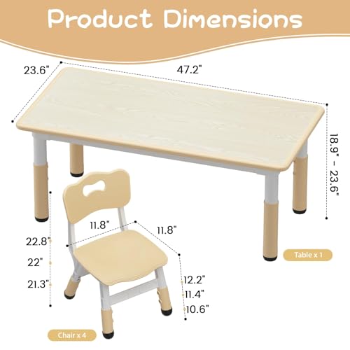 Table pour enfants de qualité supérieure avec chaises réglables durables - 8