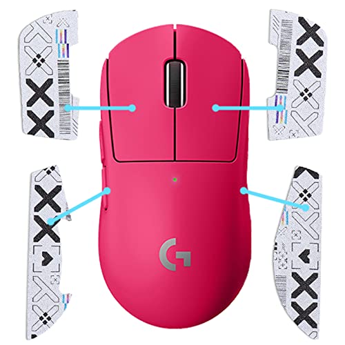 Hyekit Mouse Grip Tape For Logitech G Pro X Superlight Anti-Slip Grip Tape For Mouse - Sweat Resistant - Easy To Use Self-Adhesive Design - Pre-Cut - Professional Mice Upgrade Kit(White) #TOP2