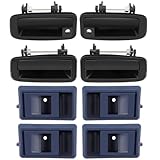 ECCPP Interior Exterior Door Handles 1988-1992 for Toyota for Corolla Outer Replacement Front Rear Driver Left Passenger Right Door Handles 8pcs Blue 6922012110, 77250, 6921012110, 77251, 77121