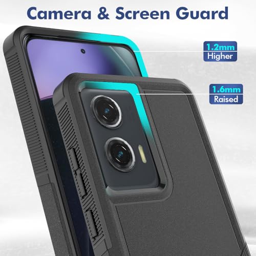 for Moto G Stylus 5G 2024 Case, [Military Grade Drop Tested] with Screen Protector, Dual Layer Protective Heavy Duty Cell Phone Cover Non-Slip Shockproof Case for Moto G Stylus 5G 2024 (Black) by yuanming - Used condition - Image 3