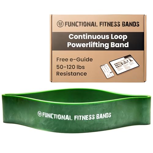 Functional Fitness Loop Band 12 Inch - Looped Resistance Band | Resistance Band Loop for Strength Training & Stretching | Durable Power Bands | Loop Bands for Exercise & Workouts