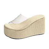 Platform Wedge Slides For Women 2026 Dressy Summer Open...