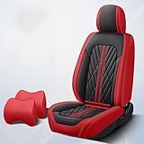 に適用 トヨタハイエース200系標準ボディ(平成16年8～現行)全式対応H16.8～(1型/2型/3型/4型/5型)DX/スーパーGL(KDH200/TRH200系) 車 シートカバー 新型 2026年 レザー素材 防水・全天候型 カーシートカバー 汎用 汚れ防止 滑り止め クッション付き 収納便利 取付簡単 ２枚セット(黒と赤)