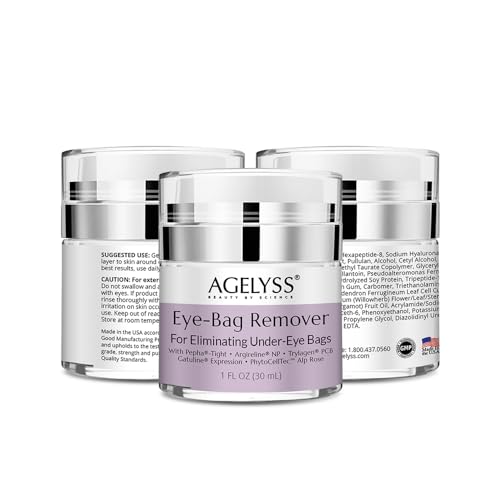Agelyss Eye-Bag Cream - Deep Hydration - Puffiness, Dark Circles, and Wrinkles - Paraben-Free, Cruelty-Free, Vegan - Pack of 3 - Thumbnail 2
