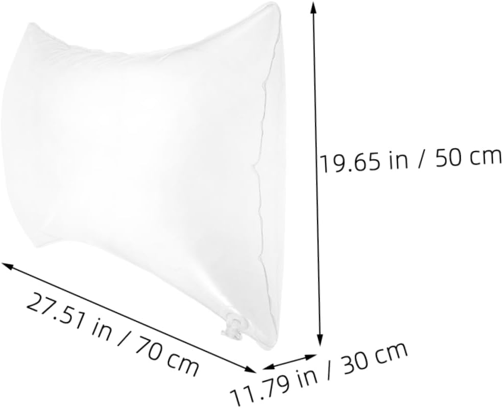 GANAZONO Inflatable Long Pillow Insert Transparent Camping Throw Pillow Core Portable Folding Cushion for Outdoor Use