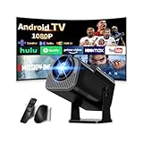 【App Integrada & 2026 Upgraded】 Proyector 4K 1080P Mini Proyector Vídeo con WiFi 6 Bluetooth5.2 Support Gira 270° Corrección Trapezoidal Automática para HDMI/TV Stick/USB/PC, Negro