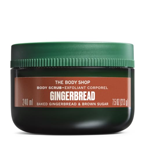 Image of The Body Shop Baked Gingerbread & Brown Sugar Body Scrub 240ml | Smoothing Body Exfoliator with a Sugar Texture and Spicy Scent for Softer, More Radiant-Looking Skin