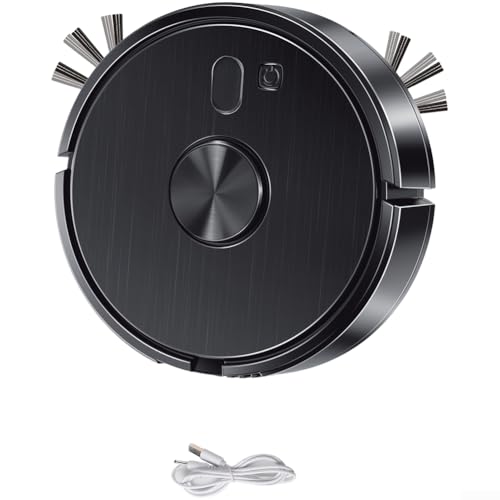 Aspirapolvere robot automatico 3 in 1, ricaricabile tramite USB, per la manutenzione del pavimento residenziale, sottile, 5 cm, raggiunge il corpo sotto letti e divani (E)