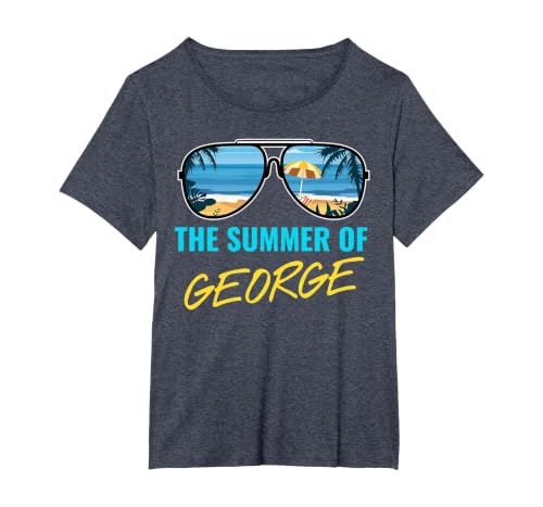 The Summer of George Pop Culture T-Shirt, Women's Plus, Heather Blue, 6X