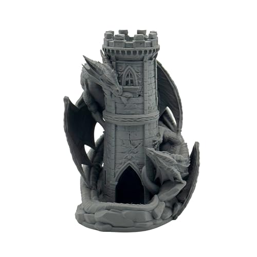 Wolfprint Drachen Würfelturm | DND Dice Tower Tabletop RPG P&P DSA Fantasy Dungeons Dragons Ready to Paint