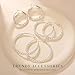 Senteria Silver Hoop Earrings for Women 925 Sterling Silver Hoops Earrings Hypoallergenic Lightweight Large Silver Hoop Earrings Thick Twisted Hoops