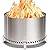 HGD 27.5" Smokeless Fire Pit Outdoor, Stainless Steel Wood Burning Firepit with Secondary Combustion, Backyard Patio Stove for Garden, BBQ & Bonfire