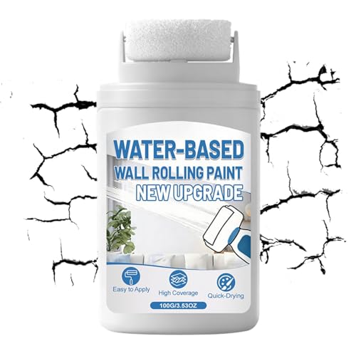 fatiaou Pintura Blanca Para Pared - 100 g Rodillo de Pintura para Reparaciones - Para Revestimiento De Paredes Interiores | Para Baño Sala Dormitorio Muebles Cocina Pasillo