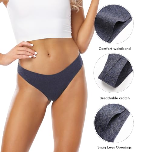Wealurre Women's Cotton Thong Breathable Panties Low Rise Underwear2