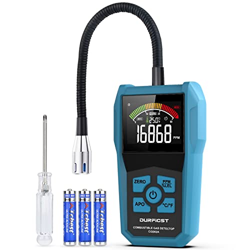 Détecteur de Fuite, DURFICST Détecteur de Gaz Portable Camping Car, Utilisé Pour Mesurer le Gaz...