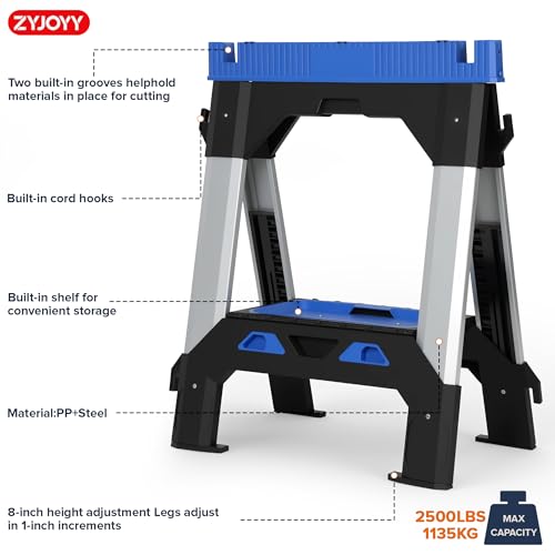 ZYJOYY Adjustable Height Saw Horses