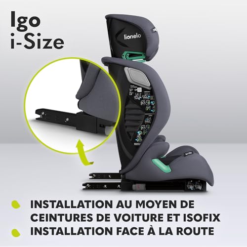 Siège-auto 100-150 cm Lionelo Igo idéal pour les longs trajets en famille