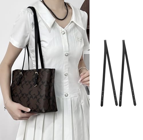 Image of Jiesinlov 2 This Strap is Well Made, Soft, Comfortable and durablePcs Bag Microfiber Leather Strap Replacement Shoulder Straps for Mollie 25 Tote Handbag(Black)