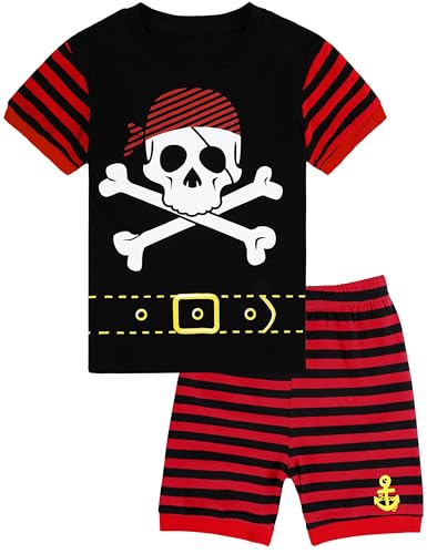 A&J DESIGN Toddler Boys Pirate Pajamas Sets (5T Pirate)