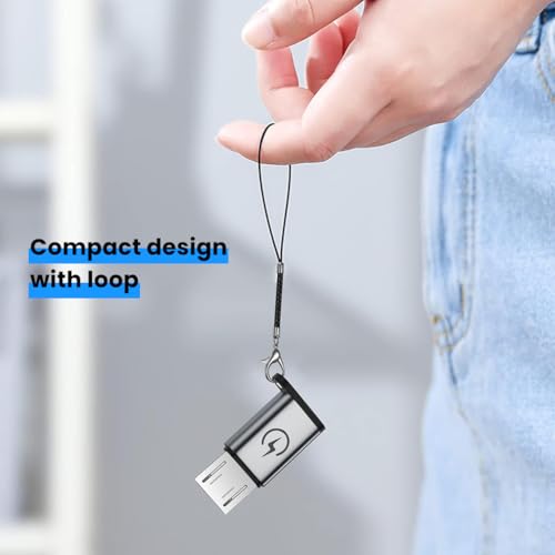 Image of Verilux 2 Pack Type C to Micro USB Adapters, 18W Type C Female to Micro Male Charger Converter with 480MBPS Data Transfer Compatible with Galaxy S7 Edge S6 S4, LG Nexus 5 4, Motorola Moto G6 Play