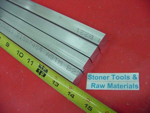 4 Pcs of 1/2" X 1" ALUMINUM 6061 FLAT BAR 14" long